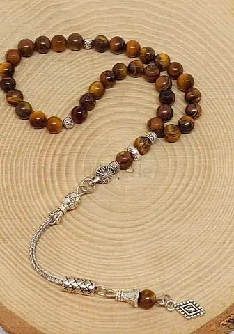 Natural Eye Tiger 33 Rosary 6mm