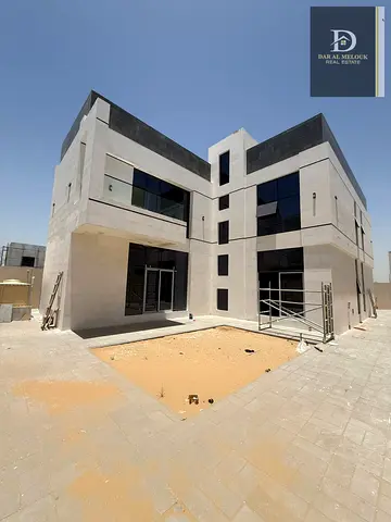 For Sale in Sharjah Al Hooshi Area Modern Villa for Sale Land Area: 6000 sq ft Built-up Area: 4800 sq ft Consisting of: Ground Floor + First Floor +