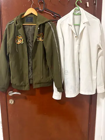 Pair of Mens Jackets Olive and White
