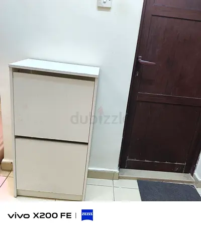 IKEA BISSA 2-door Shoe Cabinet - White