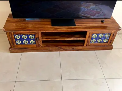 TV unit - Entertainment center- TV table - TV cabinet - solid wood