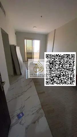 Two-bedroom apartment with a living room in Al-Jarf 3, two bathrooms, and a balcony. Second occupancy. Very spacious. Near the Chinese market. 43,000