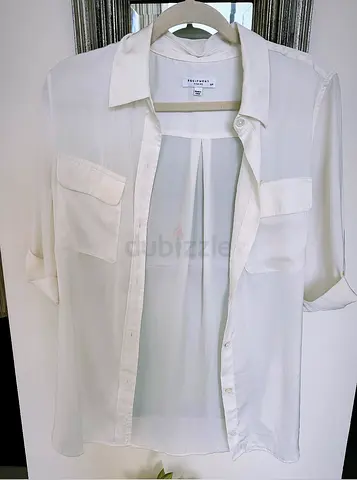Equipment satin off white shirt  S