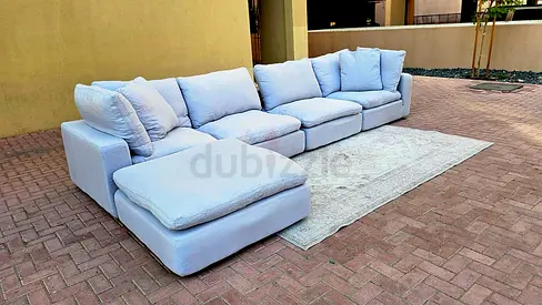 Excellent Condition Marina Home feather 🪶 filled modular sofa with footstool