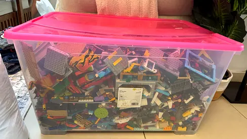 Bulk Collection of LEGO Bricks in huge plastic storage boxes