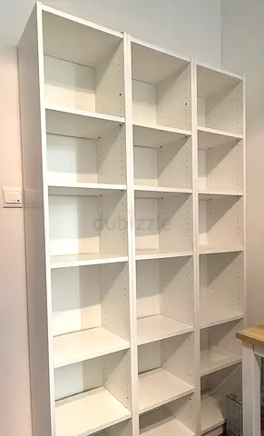 White IKEA Billy-style 3-column Bookcase / Shelving Unit (Excellent condition)