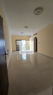 Two bedrooms and a living room with two bathrooms. Second tenant in a prime location in Ajman. Large