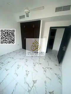 Two bedrooms and a living room with built-in wardrobes and a balcony, two bathrooms, large area, clo
