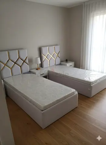 Two Single Beds with Headboards and Nightstands brand new