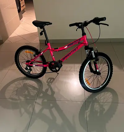 Childs pink 20-inch mountain bike - very good condition