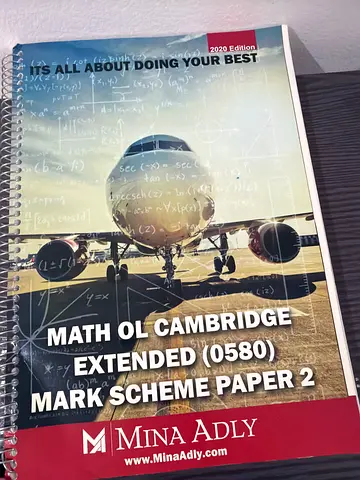 Math O Level Cambridge extended 0580 mark scheme for paper 2 questions