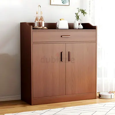 Compact Wooden Storage Cabinet with Drawer - Good Condition
