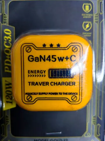 GaN45 w+C 120W PD+QC3.0 Travel Charger (New in Pack)