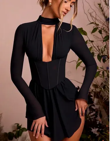 Black sheer blouse - new, size label shown