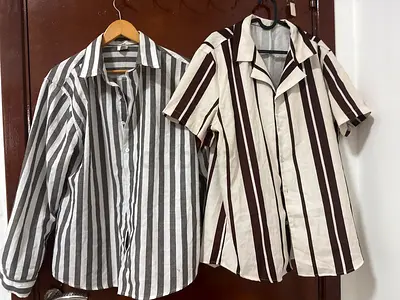 Mens striped casual shirts collection