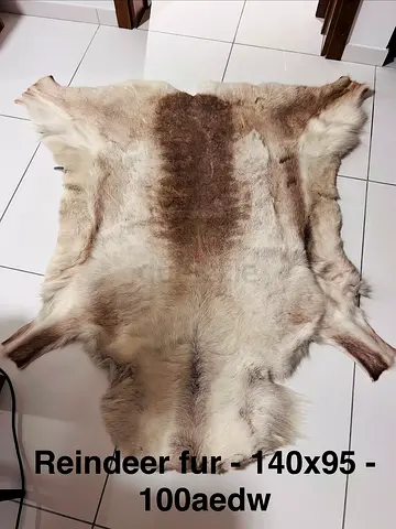 Genuine Reindeer Fur Rug – 140 x 95 cm