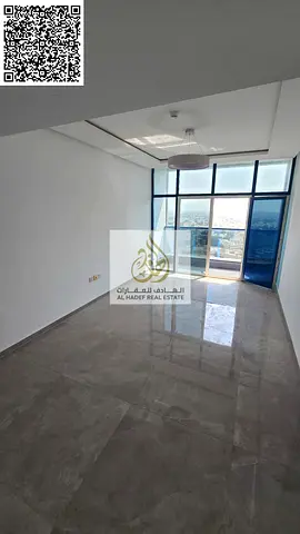 One-bedroom apartment with living room, bathroom, and balcony | First occupancy and one of the most beautiful apartments in Ajman | One bedroom, livin