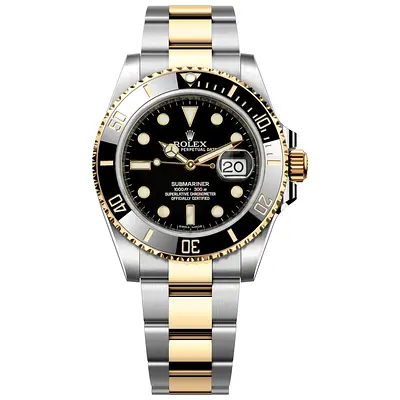 ROLEX SUBMARINER DATE 40MM 116613LN-0001 BLACK  YELLOW GOLD PRE-OWNED