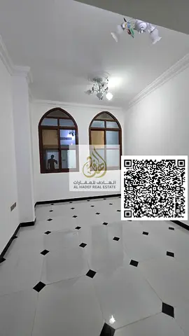 Two-bedroom apartment with a living room for rent in Al Rawda 3, Ajman, with super deluxe finishing. Close to Khartoum Street and the Dubai and Sharja