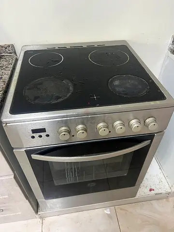 Used freestanding electric oven with ceramic hob - stainless steel