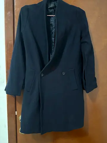 Classic Dark Navy Winter Overcoat