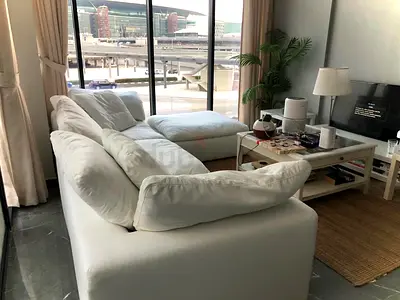 Amazing condition marina home luscious sofa with footstool
