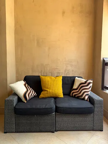 CLEARANCE - Ikea 2-Seater Outdoor Couch with West Elm Cushions
