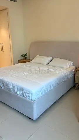 Upholstered white Bed frame