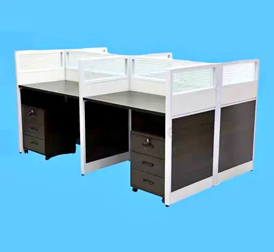 Brand New 4-Seat Office Workstation Partition Desk For Sale
