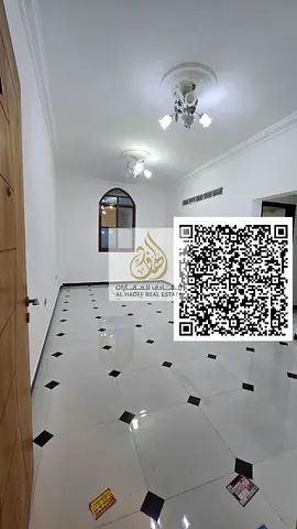 2BR hall in Al Rawda 3 near Khartoum St, 2 baths, balcony, super deluxe finishing, close to Dubai & Sharjah exits, rent AED 45K, 4 payments, security