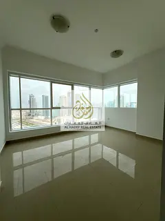 Spacious 3 bedroom apartment for annual rent in Sharjah Al Taawun with maid room balcony open view a
