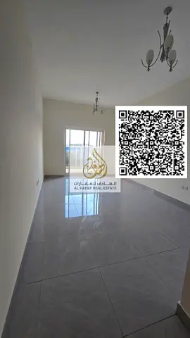 One bedroom and living room for rent in Ajman, Al Rawda 1, 2 bathrooms and balcony, first occupancy building, super deluxe finishing, 4 installments,