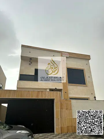 Freehold for all nationalities Villa for sale in Ajman Location: Al Heliopolis, Ajman Two-story villa 5 master bedrooms + living room and majlis Maid'