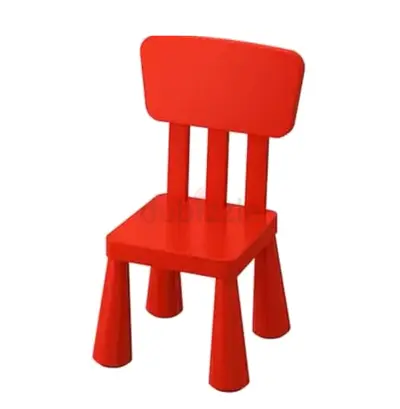IKEA Red Kids Plastic Chair 2 pcs  + IKEA- round table for kids
