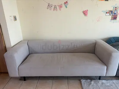 Home center Light grey 4-seater sofa in good used condition