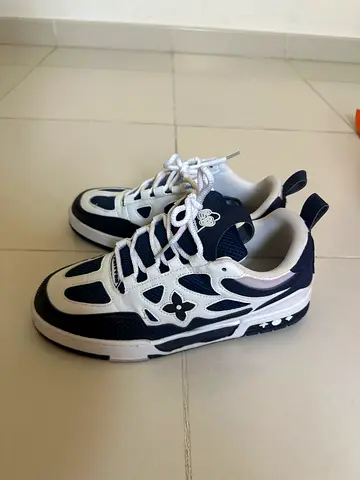 LV navy and white skate sneakers - barely used