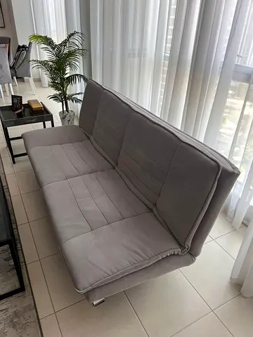 Light grey 3-seater foldable sofa bed in mint condition