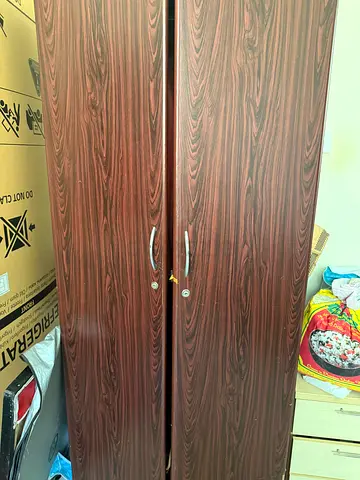 Two-door Wooden Wardrobe in Good Condition