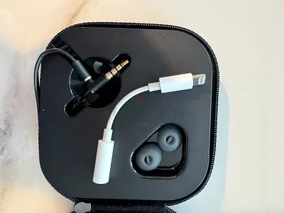 Seenheiser in Ear headphones. Lightning to 3.5mm Headphone Adapter with Spare Earbuds