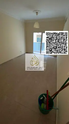 Two bedrooms and a living room with two bathrooms and a balcony. Second occupancy. Excellent size. Prime location in Al-Jarf 2, close to the National
