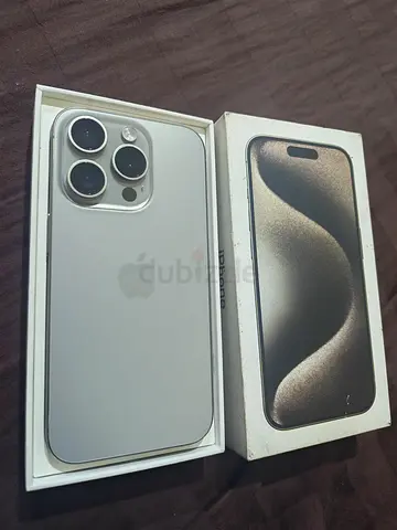 IPhone 15 Pro 256GB Natural titanium Middle East Version TDRA complete Box Battery Health 85%