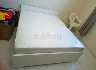 Ikea Askovol king size bed frame with Ikea mattress 180×200cm