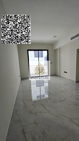 One bedroom and living room with two bathrooms and a balcony. First occupancy, super deluxe finishing. In Al Jurf 3, on a main street, close to the Ch