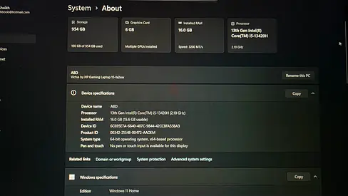 HP Victus 15.6 144Hz FHD, 13th Gen Intel i5-13420H, 16GB RAM, 1TB SSD,6GB GPU