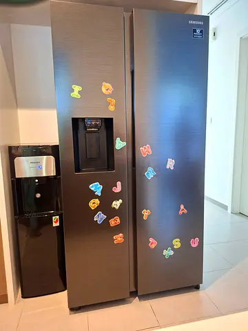 Samsung refrigerator brand side by side with water dispenser and auto ice maker