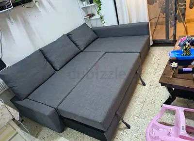 Ikea L Shape Sofa cum bed with big storage in L