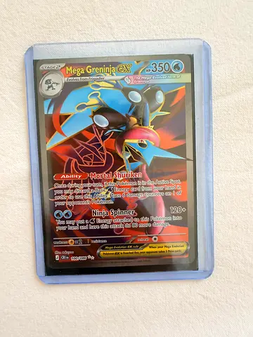 Pokémon TCG Mega Greninja EX Holo Card (Sleeved)