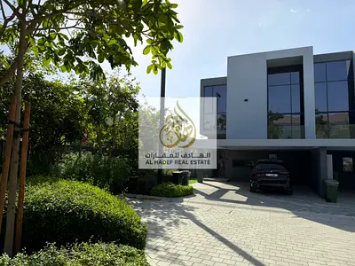 Corner townhouse for rent in Sharjah Masaar Robinia 3 bedrooms fully equipped kitchen modern community with premium facilities and prime location