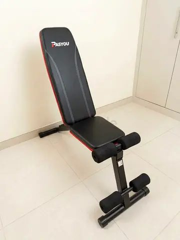 Adjustable Weight Bench with Leg Roller (Pasyou) - Excellent Condition