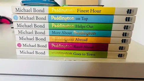 Set of 7 Paddington Bear paperback books by Michael Bond - childrens collection